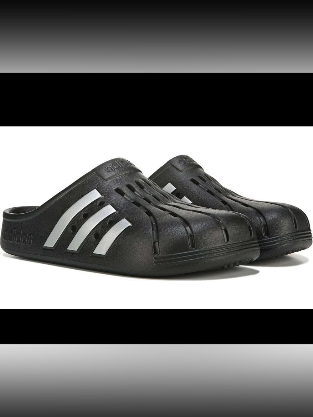Adidas Adilette Clog Sandals Shoes nice black white superstar GZ5886 Mens Size 8